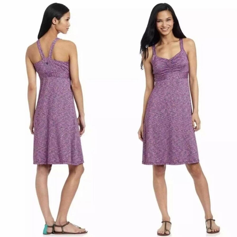 Prana Amaya Purple Spacedye Casual Sundress Women's Small